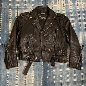 Vintage Wilson leather motorcycle jacket